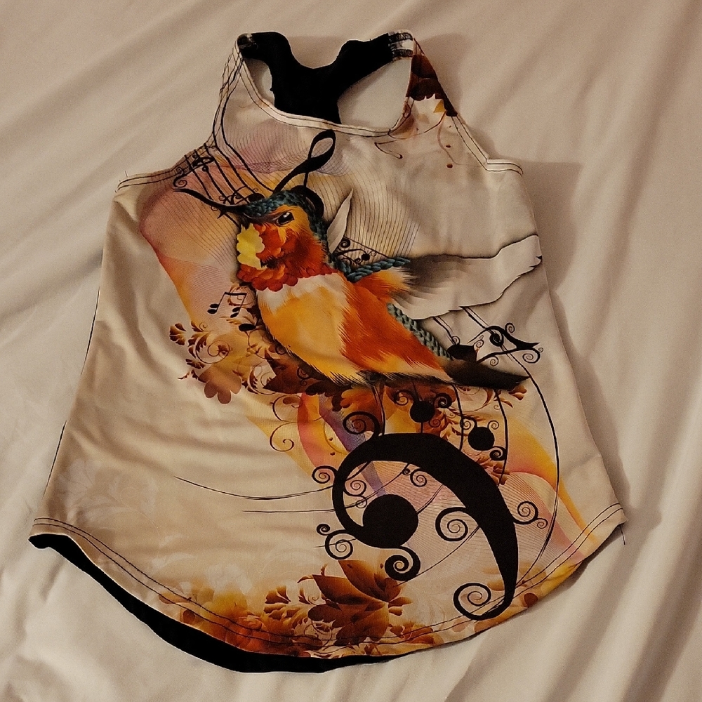 Women's Artistic Bird Print Tank Top